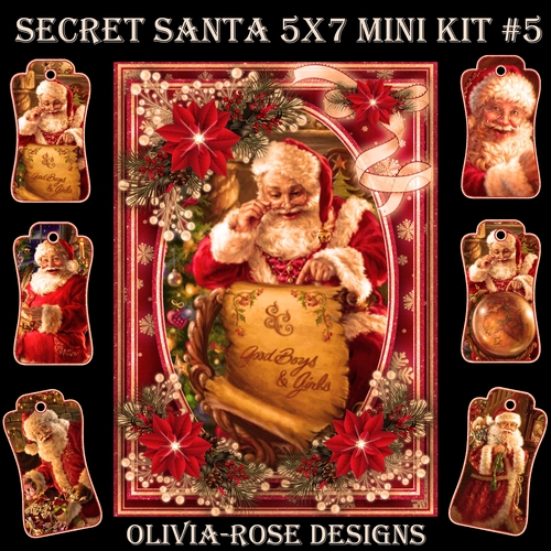 Secret Santa 5X7  Mini Kit #5