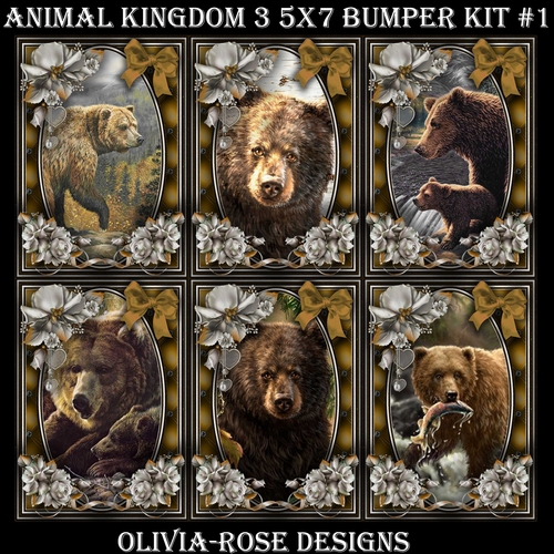 Animal Kingdom 3 5X7  Bumper Kit #1