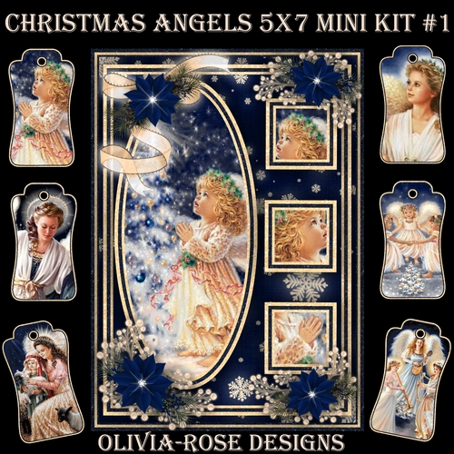 Christmas Angels 5X7 Mini Kit #1