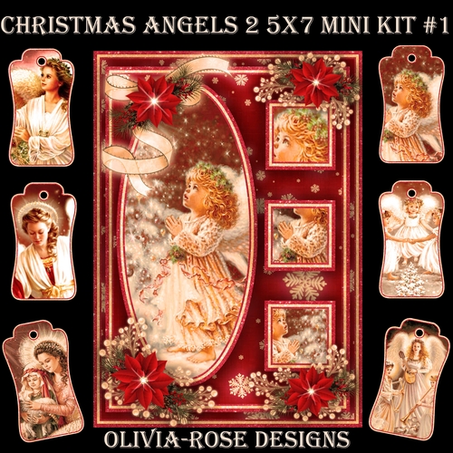 Christmas Angels 2 5X7 Mini Kit #1