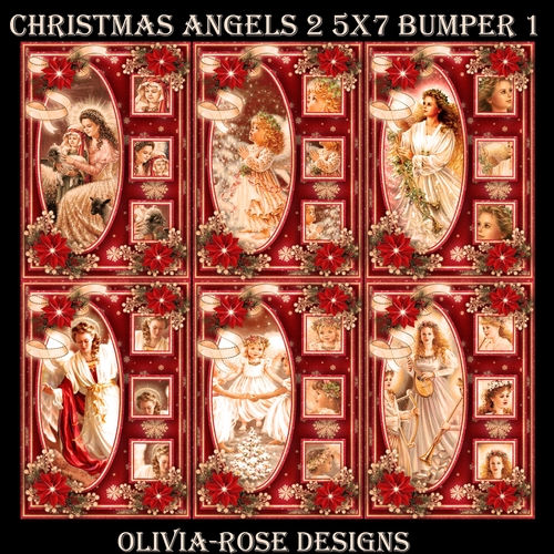 Christmas Angels 2 5X7  Bumper Kit #1