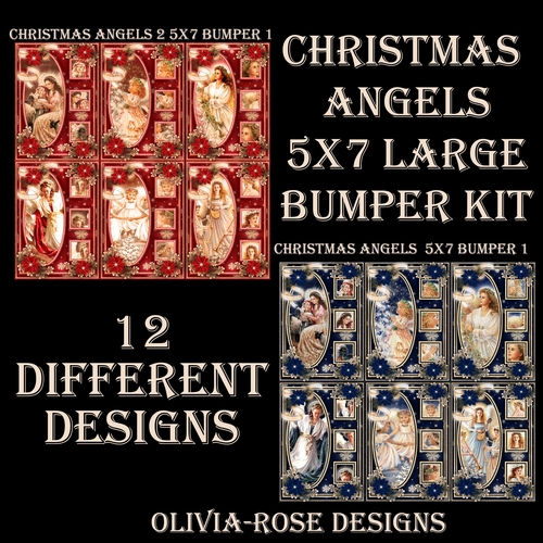 Christmas Angels 1&2 5X7  Bumper Kit #1