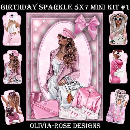 Birthday Sparkle 5X7 Mini Kit #1 1  