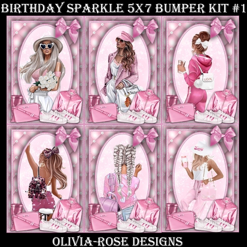 Birthday Sparkle 5X7 Bumper Kit #1  