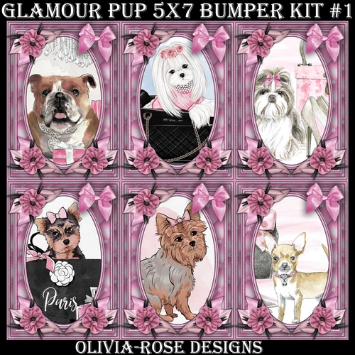 Glamour Pup  5X7 Bumper Kit #1 1  