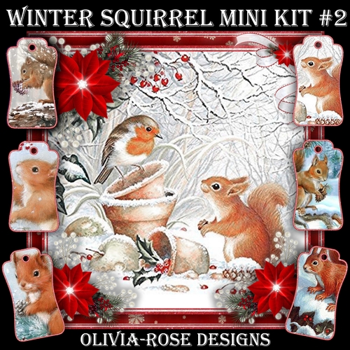 Winter Squirrel Mini Kit #2  