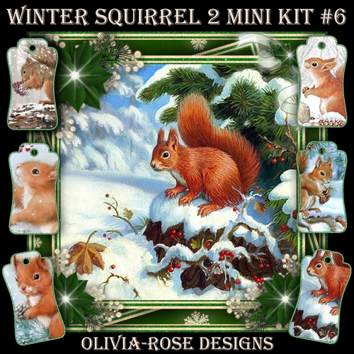 Winter Squirrel 2 Mini Kit #6  