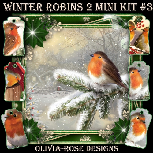 Winter Robins 2 Mini Kit #3  