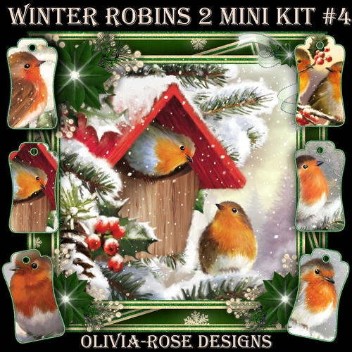 Winter Robins 2 Mini Kit #4  