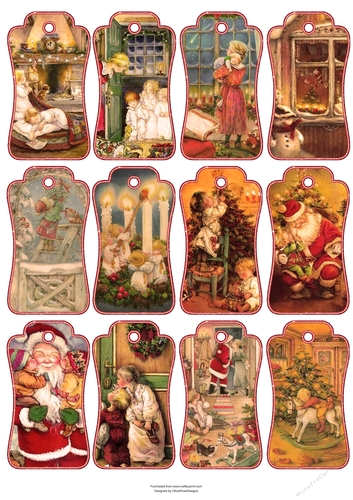 Christmas Vintage Tags #2