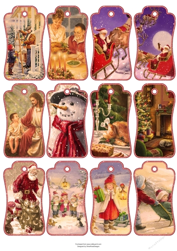 Christmas Vintage Tags #4