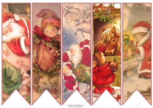 Christmas Vintage Bookmarks #2