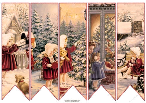 Christmas Vintage Bookmarks #7