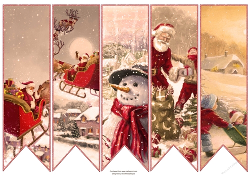 Christmas Vintage Bookmarks #9
