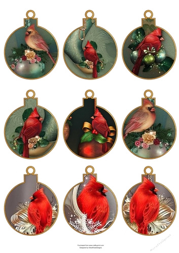 Luxury Christmas Gift Tag Baubles  #1