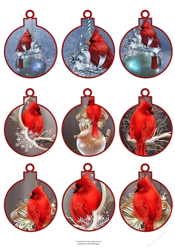 Luxury Christmas Gift Tag Baubles  #2