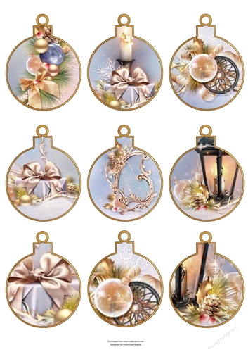 Luxury Christmas Gift Tag Baubles  #4