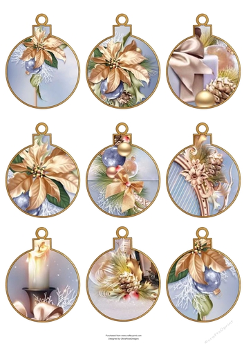 Luxury Christmas Gift Tag Baubles  #5
