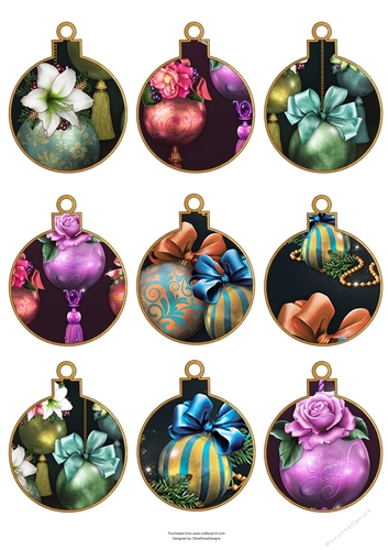 Luxury Christmas Gift Tag Baubles  #6