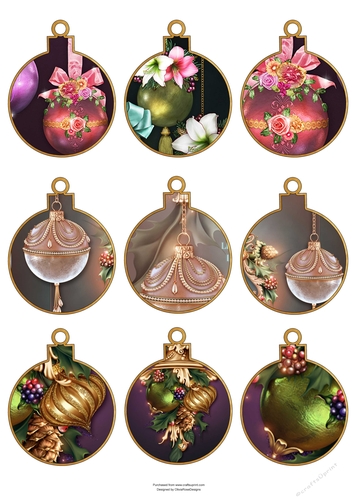 Luxury Christmas Gift Tag Baubles  #7