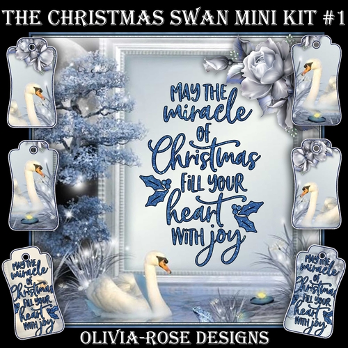 The Christmas Swan Mini Kit #1   NO TEXT AND ** 