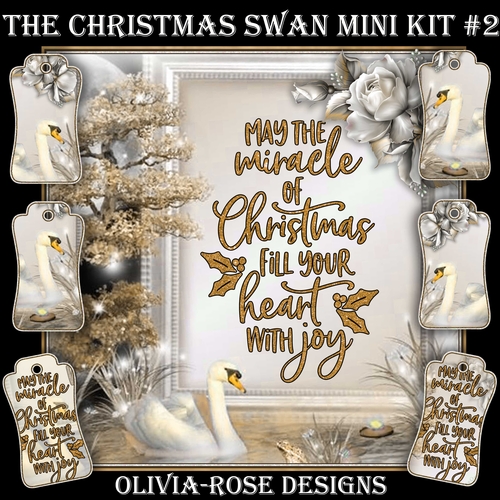 The Christmas Swan Mini Kit #2   NO TEXT AND ** 