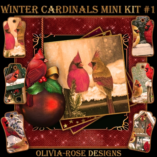 Winter Cardinals Mini Kit #1  