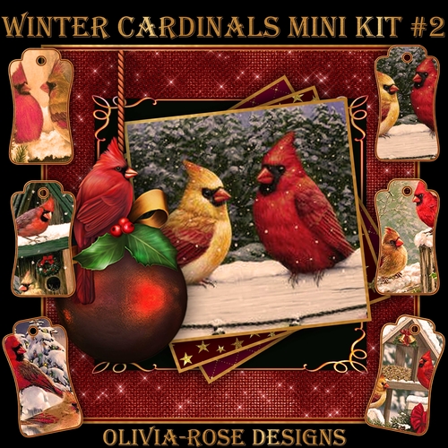 Winter Cardinals Mini Kit #2  