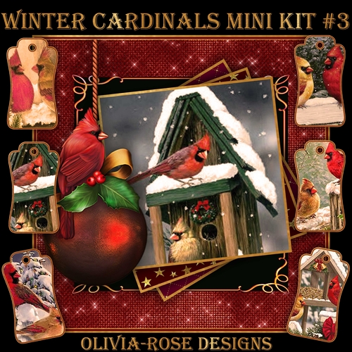 Winter Cardinals Mini Kit #3  