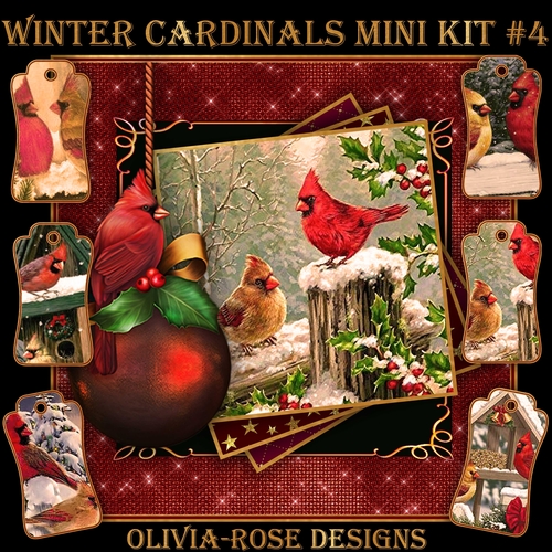 Winter Cardinals Mini Kit #4  