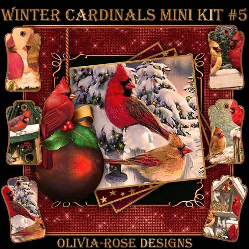 Winter Cardinals Mini Kit #5  