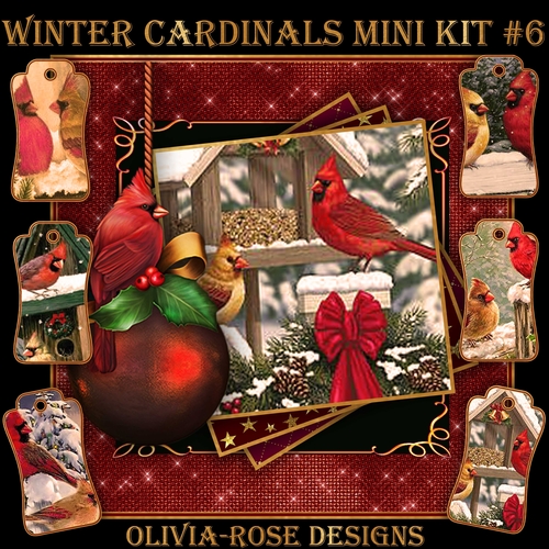 Winter Cardinals Mini Kit #6  