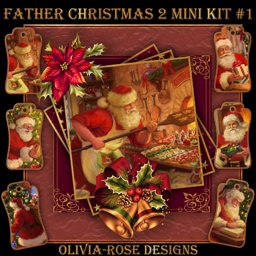 Father Christmas 2 Mini Kit #1   NO BELLS OR FLOWER** 
