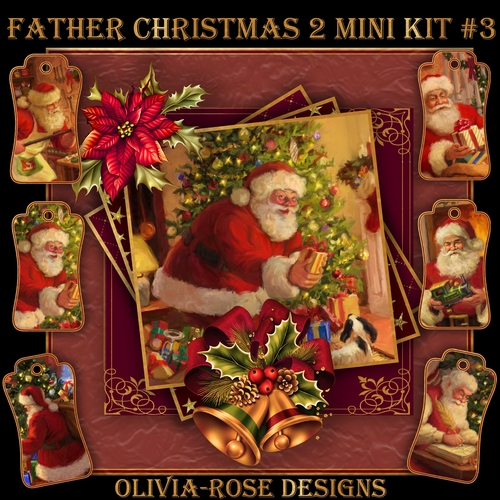 Father Christmas 2 Mini Kit #3   NO BELLS OR FLOWER** 