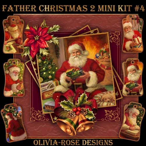 Father Christmas 2 Mini Kit #4   NO BELLS OR FLOWER** 
