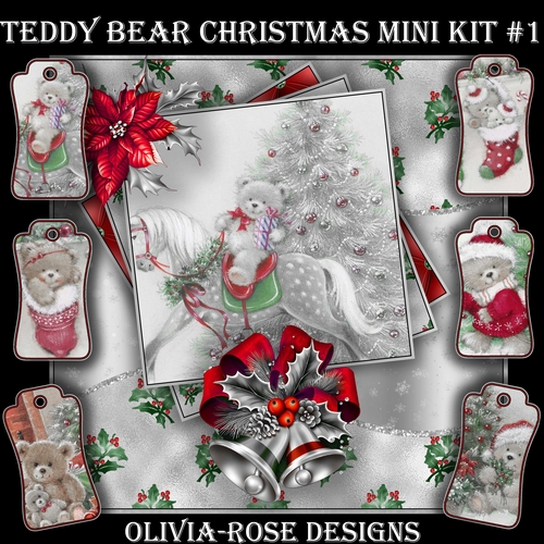Teddy Bear Christmas Mini Kit #1   