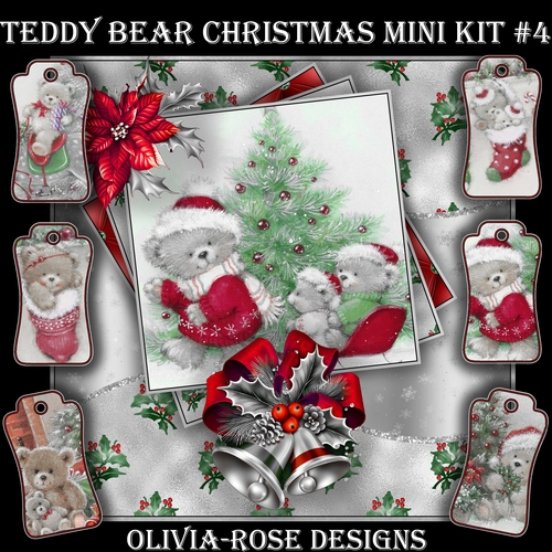 Teddy Bear Christmas Mini Kit #4   