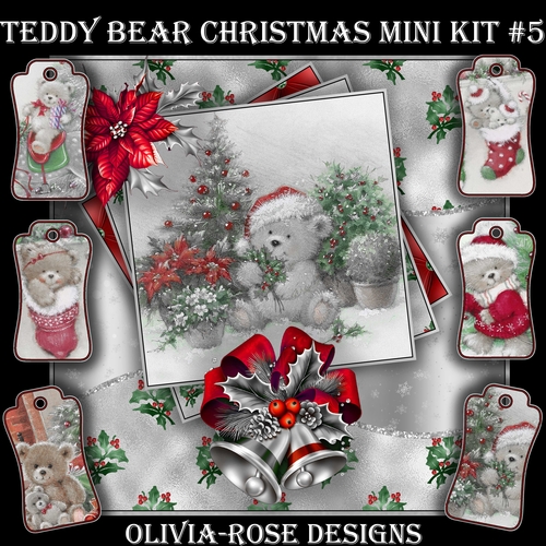 Teddy Bear Christmas Mini Kit #5   