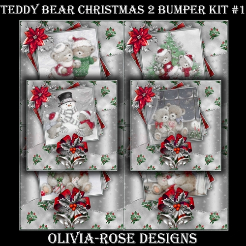 Teddy Bear Christmas 2 Bumper Kit #1   
