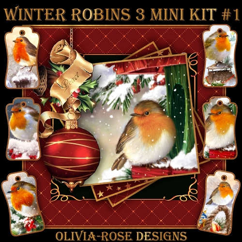Winter Robins 3 Mini Kit #1 