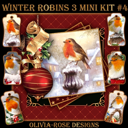 Winter Robins 3 Mini Kit #4 