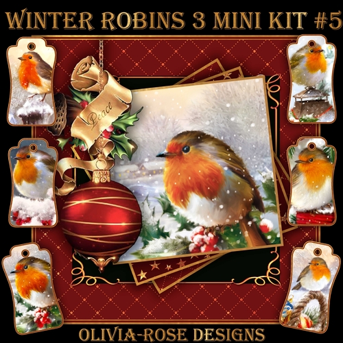 Winter Robins 3 Mini Kit #5 