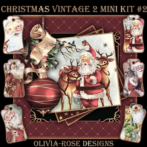 Christmas vintage 2 Mini Kit #2  
