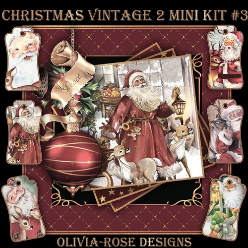Christmas vintage 2 Mini Kit #3  