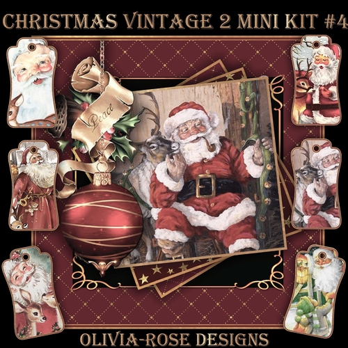 Christmas vintage 2 Mini Kit #4  