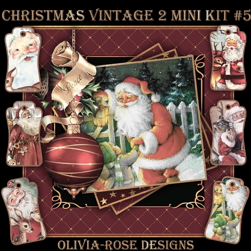 Christmas vintage 2 Mini Kit #5  