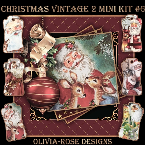 Christmas vintage 2 Mini Kit #6  