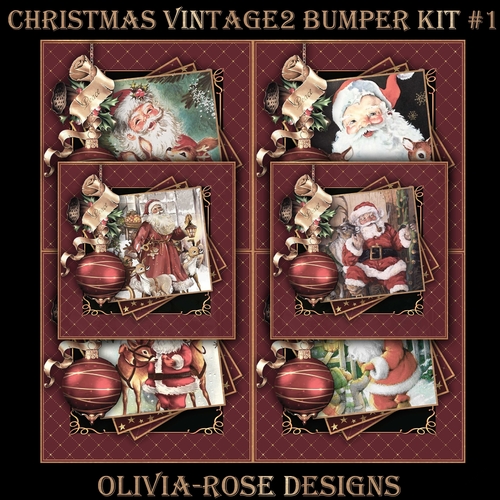 Christmas vintage 2 Bumper Kit #1  