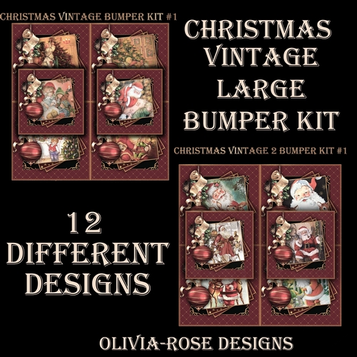 Christmas vintage 1&2  Large Bumper Kit #1  