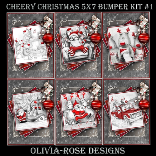 Cheery Christmas 5X7 Bumper Kit #1      